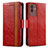 Funda de Cuero Cartera con Soporte Carcasa S02D para Samsung Galaxy M13 5G Rojo