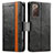 Funda de Cuero Cartera con Soporte Carcasa S02D para Samsung Galaxy S20 Lite 5G Negro