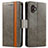 Funda de Cuero Cartera con Soporte Carcasa S02D para Samsung Galaxy XCover 6 Pro 5G Gris