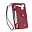 Funda de Cuero Cartera con Soporte Carcasa S03D para Apple iPhone 13 Rojo