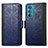 Funda de Cuero Cartera con Soporte Carcasa S03D para Motorola Moto Edge 30 5G Azul