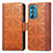 Funda de Cuero Cartera con Soporte Carcasa S03D para Motorola Moto Edge 30 5G Marron