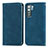 Funda de Cuero Cartera con Soporte Carcasa S04D para Huawei P40 Lite 5G Azul