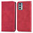 Funda de Cuero Cartera con Soporte Carcasa S04D para Motorola Moto Edge 20 5G Rojo