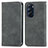 Funda de Cuero Cartera con Soporte Carcasa S04D para Motorola Moto Edge X30 5G Gris