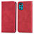 Funda de Cuero Cartera con Soporte Carcasa S04D para Motorola Moto G22 Rojo