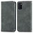 Funda de Cuero Cartera con Soporte Carcasa S04D para Samsung Galaxy A41 Gris