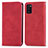 Funda de Cuero Cartera con Soporte Carcasa S04D para Samsung Galaxy A41 Rojo