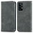 Funda de Cuero Cartera con Soporte Carcasa S04D para Samsung Galaxy A72 5G Gris