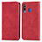 Funda de Cuero Cartera con Soporte Carcasa S04D para Samsung Galaxy M30 Rojo