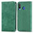 Funda de Cuero Cartera con Soporte Carcasa S04D para Samsung Galaxy M30 Verde