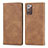 Funda de Cuero Cartera con Soporte Carcasa S04D para Samsung Galaxy Note 20 5G Marron