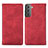 Funda de Cuero Cartera con Soporte Carcasa S04D para Samsung Galaxy S21 5G Rojo