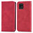 Funda de Cuero Cartera con Soporte Carcasa S04D para Sharp Aquos Zero6 Rojo