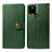 Funda de Cuero Cartera con Soporte Carcasa S05D para Google Pixel 5 XL 5G Verde