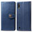 Funda de Cuero Cartera con Soporte Carcasa S05D para Samsung Galaxy M10 Azul