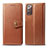 Funda de Cuero Cartera con Soporte Carcasa S05D para Samsung Galaxy Note 20 5G Marron