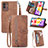 Funda de Cuero Cartera con Soporte Carcasa S06D para Samsung Galaxy M13 5G Marron