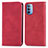 Funda de Cuero Cartera con Soporte Carcasa S08D para Motorola Moto G41 Rojo