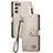 Funda de Cuero Cartera con Soporte Carcasa S16D para Samsung Galaxy S23 Plus 5G Gris