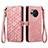 Funda de Cuero Cartera con Soporte Carcasa S17D para Sharp Aquos R8s Rosa