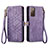 Funda de Cuero Cartera con Soporte Carcasa S18D para Samsung Galaxy S20 FE (2022) 5G Morado