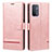 Funda de Cuero Cartera con Soporte Carcasa SY1 para Oppo A93 5G Rosa