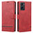 Funda de Cuero Cartera con Soporte Carcasa SY1 para Oppo Reno7 Z 5G Rojo