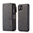 Funda de Cuero Cartera con Soporte Carcasa T01 para Apple iPhone 11 Negro