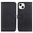 Funda de Cuero Cartera con Soporte Carcasa T01 para Apple iPhone 13 Negro