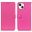 Funda de Cuero Cartera con Soporte Carcasa T01 para Apple iPhone 14 Plus Rosa Roja