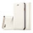 Funda de Cuero Cartera con Soporte Carcasa T01 para Apple iPhone 6 Blanco