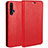 Funda de Cuero Cartera con Soporte Carcasa T01 para Huawei Honor 20 Rojo