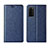 Funda de Cuero Cartera con Soporte Carcasa T01 para Huawei Honor 30 Lite 5G Azul