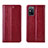 Funda de Cuero Cartera con Soporte Carcasa T01 para Huawei Honor X10 Max 5G Rojo Rosa