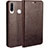 Funda de Cuero Cartera con Soporte Carcasa T01 para Huawei P30 Lite Marron