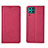 Funda de Cuero Cartera con Soporte Carcasa T01 para Huawei P40 Lite Rosa Roja