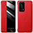Funda de Cuero Cartera con Soporte Carcasa T01 para Huawei P40 Pro+ Plus Rojo