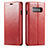 Funda de Cuero Cartera con Soporte Carcasa T01 para Samsung Galaxy S10 Plus Rojo