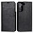 Funda de Cuero Cartera con Soporte Carcasa T01D para Samsung Galaxy S21 5G Negro