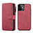 Funda de Cuero Cartera con Soporte Carcasa T02 para Apple iPhone 12 Mini Rojo