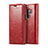 Funda de Cuero Cartera con Soporte Carcasa T02 para Samsung Galaxy S9 Plus Rojo
