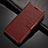 Funda de Cuero Cartera con Soporte Carcasa T02 para Xiaomi Redmi Note 8 Marron