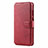 Funda de Cuero Cartera con Soporte Carcasa T03 para Huawei Nova 4e Rojo