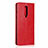 Funda de Cuero Cartera con Soporte Carcasa T03 para OnePlus 8 Rojo