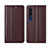 Funda de Cuero Cartera con Soporte Carcasa T03 para Xiaomi Mi 10 Pro Marron