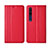 Funda de Cuero Cartera con Soporte Carcasa T03 para Xiaomi Mi 10 Pro Rojo