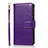 Funda de Cuero Cartera con Soporte Carcasa T04 para Apple iPhone 12 Pro Morado