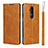 Funda de Cuero Cartera con Soporte Carcasa T04 para OnePlus 7T Pro Naranja