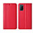 Funda de Cuero Cartera con Soporte Carcasa T04 para Oppo A52 Rojo